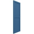 thumbnail image 2 of Ekena Millwork 12"W x 62"H True Fit PVC Farmhouse/Flat Panel Combination Fixed Mount Shutters, Sojourn Blue (Per Pair - Hardware Not Included), 2 of 8
