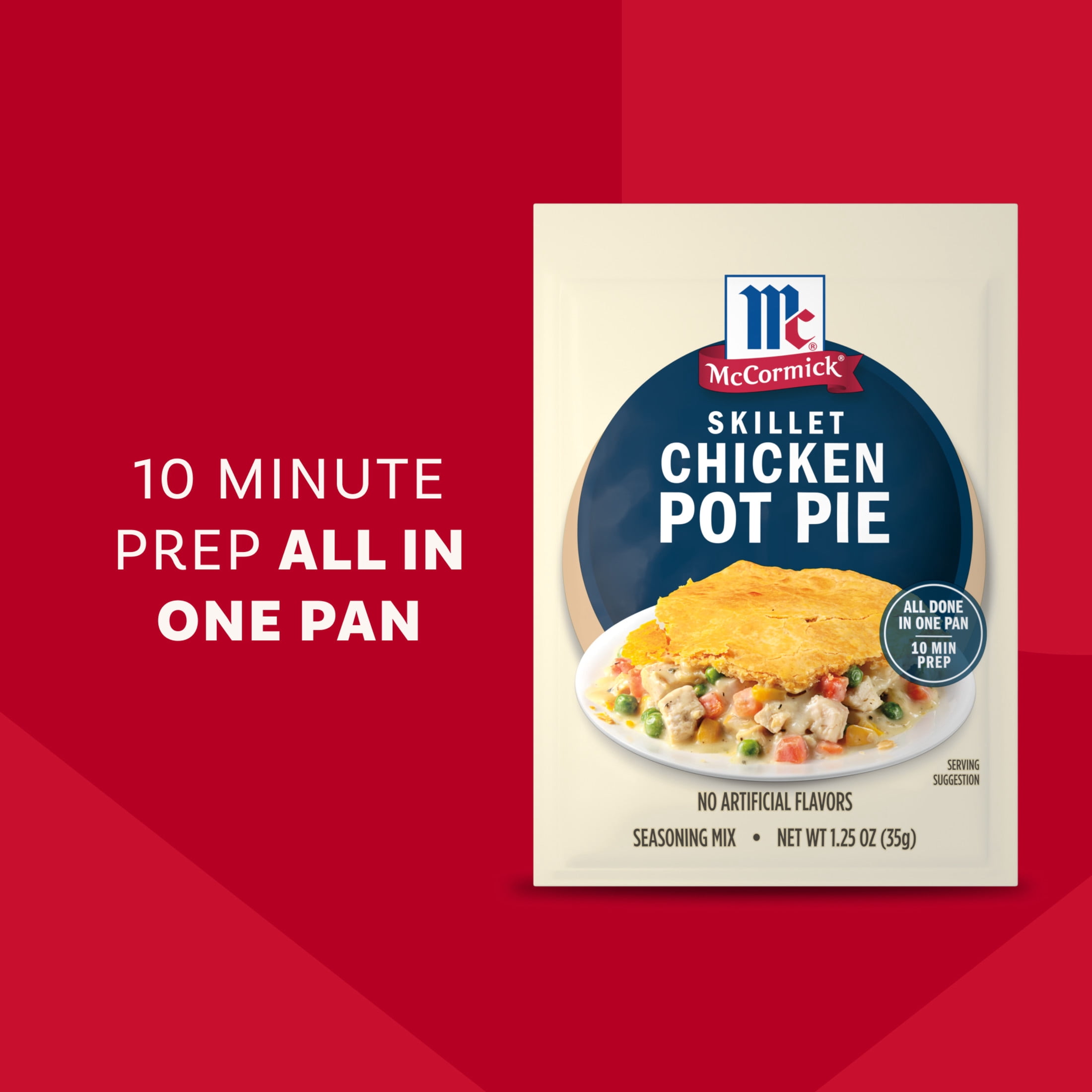 McCormick Skillet Chicken Pot Pie Seasoning Mix, 1.25 oz Tray