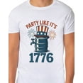 thumbnail image 4 of Fourth Of July Men's Party Like It's 1776 Parody Funny Short-Sleeve T-Shirt, 4 of 5