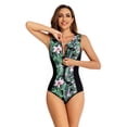 thumbnail image 4 of Traje de surf de una pieza sin mangas con protección solar Traje de baño para mujer Traje de buceo Traje de baño Oni Flower, 4 of 5
