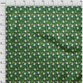 thumbnail image 3 of oneOone Cotton Flex Green Fabric Merry Christmas Sewing Material Print Fabric By The Yard 40 Inch Wide, 3 of 4