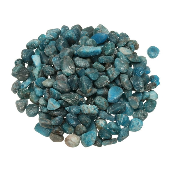Uxcell Tumbled Chips Stones, 1lb/500g Fluorite Tumbled Gravel Gemstone Crushed Stones Crystal Natural Rocks Bulk for Jewelry Making Crafts Vase Filler Plant Decor, Sky Blue