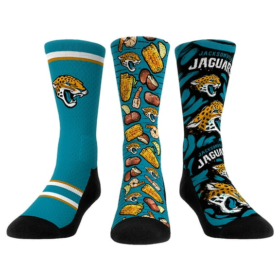 Unisex Rock Em Socks  Jacksonville Jaguars Fan Favorite Three-Pack Crew Sock Set