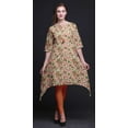 thumbnail image 3 of Bimba Orange Rose & Ranunculus Floral Printed Tops For Women Asymmetric Kurti Summer Dress For Girls Large, 3 of 6