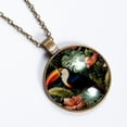 thumbnail image 2 of Toucan Necklace Personalized Custom Photo Round Pendant Adjustable Stainless Steel Necklaces with Gift Box for Men Women Mothers Valentine's Jewelry Gift, 2 of 6