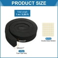 thumbnail image 2 of 3 Set 3.28ft Foam Seal Strip, 1 Inch Width x 2 Inch Thick Weather Stripping Foam Insulation Tape, EVE Air Conditioner Open Cell Foam Seal Tape for Doors, Windows, Black, 2 of 6
