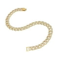thumbnail image 4 of Collar cubano para hombre Joyería de diamantes de 16 pulgadas Collar de hip hop Cadena de eslabones cubanos de MiamiOro, 4 of 14