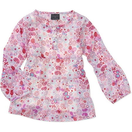 Faded Glory Baby Girls' Chiffon Tiered Top