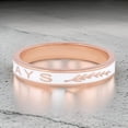 thumbnail image 4 of ALWAYS Ring - Personalized White Enamel Ring - 4mm Wide Enamel Stacking Band - Customized Enamel Band- Proposal Ring - Wedding Band - High Quality, 4 of 4