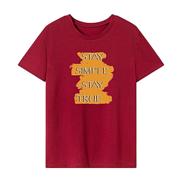 Camiseta de Mujer Yinane Ropa de Verano Suave con Cuello Redondo para Senderismo Vacaciones M