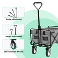 thumbnail image 6 of CL.HPAHKL Collapsible Wagon Cart Foldable Garden Wagon Cart Utility Wagon with All-Terrain Wheels, Grey, 6 of 7