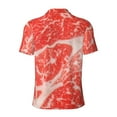 thumbnail image 4 of Rocae Beef Steaks for Men's Short Sleeve Polo Shirt, Quick Drying Performance Moisture Wicking Sports Men's Golf Shirt 4X-Large, 4 of 9