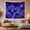Castle In Space, variant on Mountain Lake Night with Detailed Realistic Wolves Standing, Mystical Fantasy for Space Lovers, Galaxy Room Decor, Housewarming Gift, Tapestry Wall Hanging for Bedroom and Dorm
