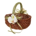 thumbnail image 2 of Cesta de niña de las flores, cesta de picnic, decoración romántica, elegante contenedor para dulces Flor verde claro, 2 of 8
