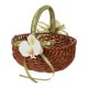 thumbnail image 2 of Cesta de regalo para niña de las flores, cesta de almacenamiento tejida, cesta de picnic para boda Flor verde claro, 2 of 8