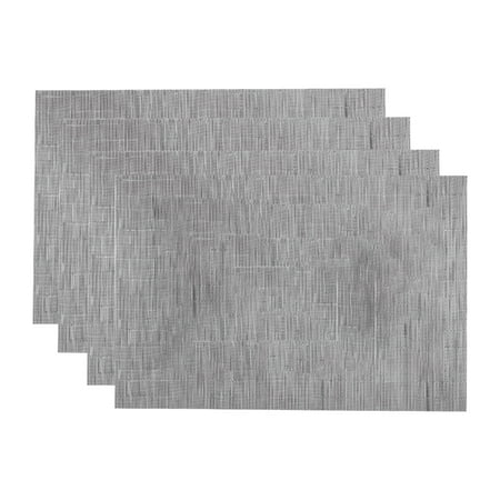 

4pcs Heat Resistant Home Dining Table Placemat Set Rectangle Vinyl Restaurant