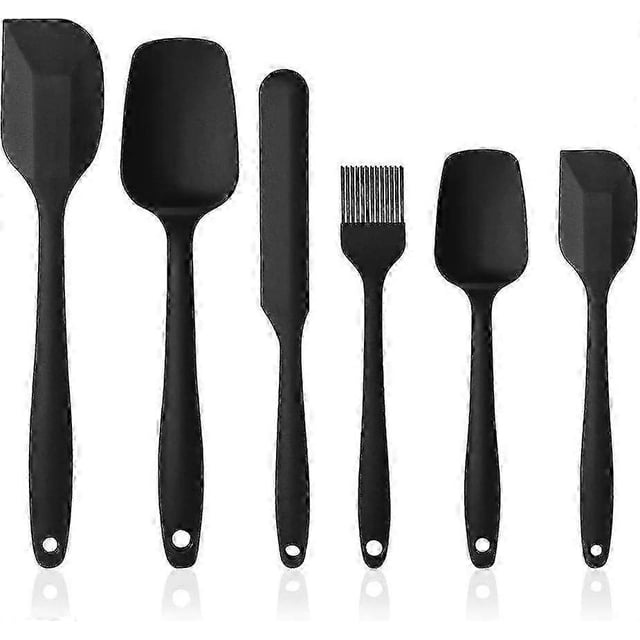 Silicone Spatulas Spoons Set, 6pcs Silicone Kitchen Utensils Including Rubber Spatula, Silicone Basting Pastry Brush, Spoon Set Non-stick And Heat Res
