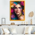 thumbnail image 2 of Designart Floral Sensual Woman Portrait VI Framed Wall Art, 2 of 5