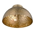 thumbnail image 2 of Golden Lighting Shepard 3-light Flush Mount in Modern Brass and Modern Brass shade, 2 of 5
