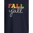 thumbnail image 3 of Positivitees Women's Fall Graphic Tee, Long Sleeve T-Shirt Fall Y'all, Sizes S-3XL, 3 of 5