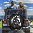 thumbnail image 5 of Black Horse Spare Tire Cover for Rv SUV,Funny Waterproof Wheel Protectors Cover Universal Fit for Camper Trailer Truck Accessories Travel, 5 of 10