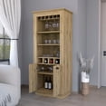thumbnail image 2 of Brown Wood Tone Bar Cabinet - Organize Your Wine and Glassware, 2 of 3