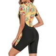 thumbnail image 6 of Gnshining Summer Swimsuit for Women 1PC Swimsuits Sporty Training Bathing Swimwear Short Sleeve Zipper Surfing Swimwear, 6 of 7