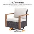 thumbnail image 3 of PARKWELL 4-Piece Outdoor Swivel Gliders Rocker with Soft Cushions,Ottoman Seat Foot Rest,All-Weather Wicker Patio Conversation Seating Furniture Set for Deck or Garden,Beige, 3 of 10