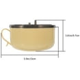 thumbnail image 2 of OULII Purple Instant Noodle Bowl with Handle for Home Use Stainless Steel PP Material 12oz, 2 of 8