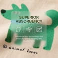 thumbnail image 3 of Unique Bargains 4Pcs Cartoon Cotton Soft Absorbent Face Cloths Green 13" x 13", 3 of 5
