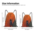 thumbnail image 2 of Kdxio Orange Net Fishing Boat Print Drawstring Backpack Bag,Waterproof Draw String Back Sack, Gym Drawstring Bags Swim Bag For Unisex, 2 of 5