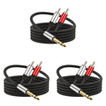thumbnail image 1 of Cable Adaptador 6 35 Mm A 2 RCA Divisor Audio Y Inserción (3 M), 1 of 6