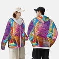 thumbnail image 5 of Picia Rainbow Melting Ice Cream Women's Men's UPF 50+ Sun Protection Hoodie Shirt Long Sleeve SPF Fishing Outdoor UV Hiking Lightweight Shirts-3X-Large, 5 of 9