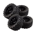 thumbnail image 1 of 4x Neumáticos Llantas Ruedas Hecho de Caucho Color Negro para 1/10 RC Coche HSP HPI Traxxas Baoblaze Llantas de rueda de coche RC, 1 of 7