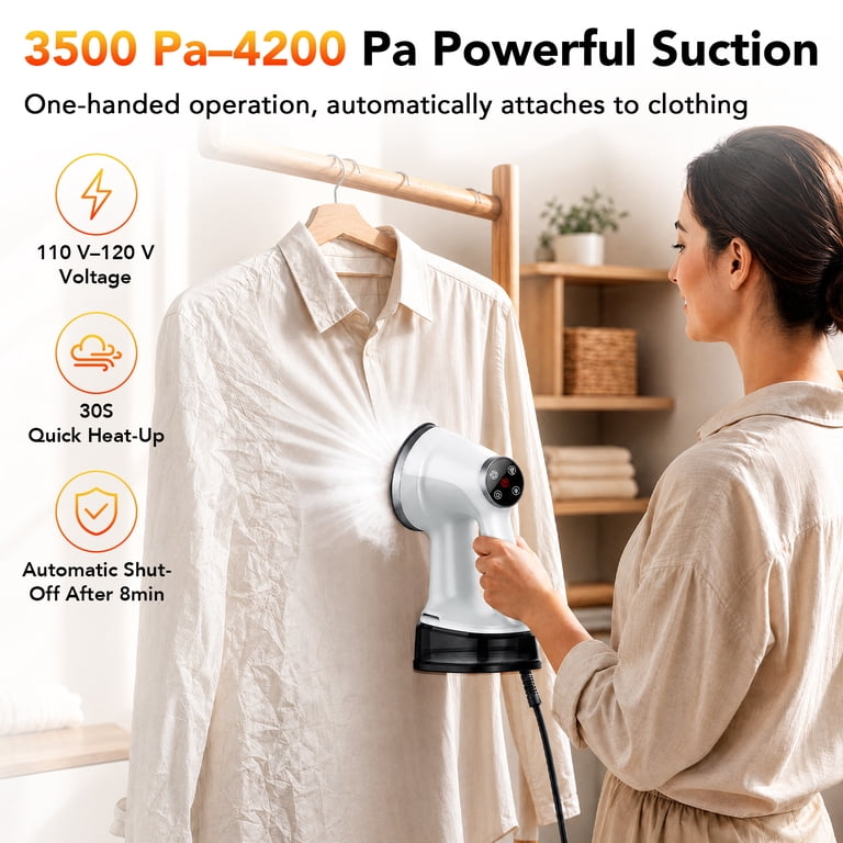 VAMOUT Vacuum Steamer, 1200W 2-in-1 with Suction photo 2