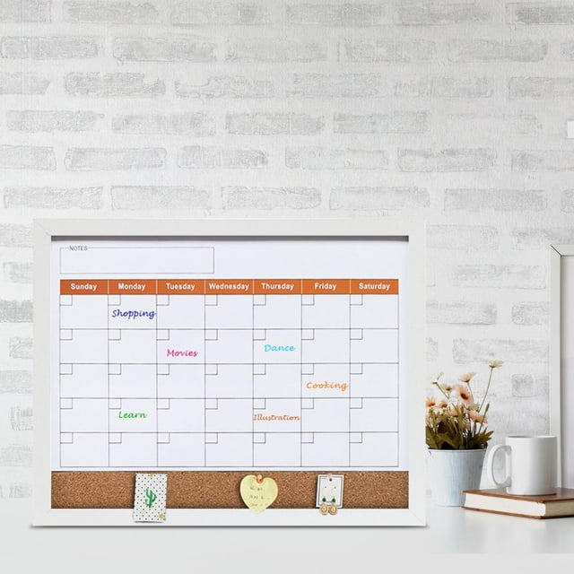 Calendario de nevera,Calendario de borrador seco Calendario mensual del refrigerador,Imanes Pizarra blanca Calendario Pizarra de borrado Suave,Calendario mensual del planificador del Macarena Calendario de nevera