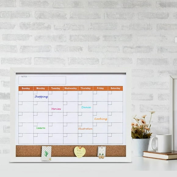 Calendario de nevera,Calendario de borrador seco Calendario mensual del refrigerador,Imanes Pizarra blanca Calendario Pizarra de borrado Suave,Calendario mensual del planificador del Macarena Calendario de nevera