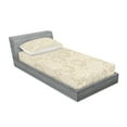 thumbnail image 2 of Ambesonne Floral Fitted Sheet & Pillow Sham Set, Warm Colored Paisley, Twinxl, Cream Tan, 2 of 2