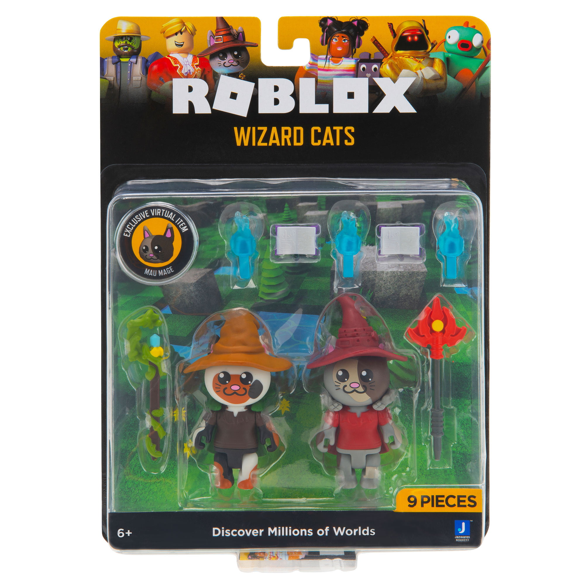  Roblox Celebrity Collection - Wizard Cats Game Pack [Includes  Exclusive Virtual Item] : Toys & Games