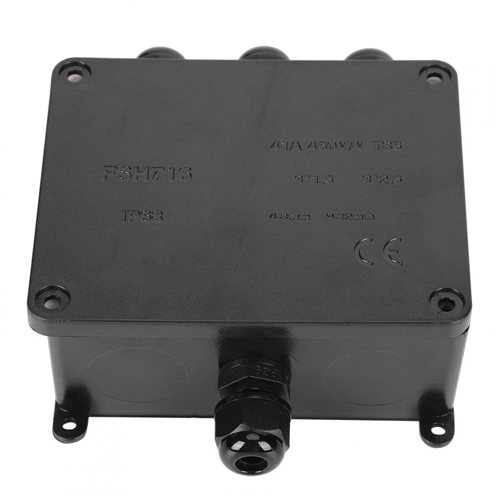 Grey White 12 Bit Underground Junction Box & Waterproof Connector 1 to 3 
