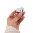 thumbnail image 2 of 4Pcs Oval Mirror Fixing Clips Zinc Alloy Bathroom Use Easy Installation Silver, 2 of 8
