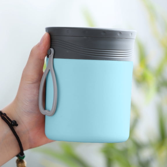 Huayishang Lunch Box for Women Stainless Steel Breakfast Cup Soup Box Small Lunch Box Insulation Bucket Blue, Kitchen Essentials Clearance Sale Blue
