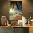 thumbnail image 1 of Beautiful Tropical Beach with Palms - Beach Photo Canvas Print, 1 of 3