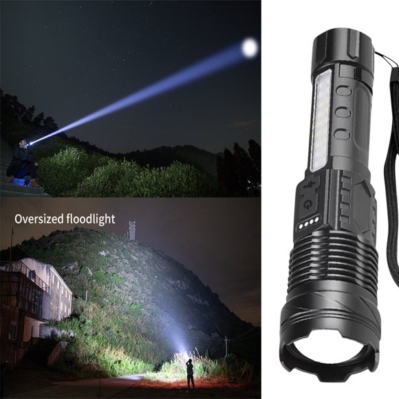 Outdoor Strong Flashlight Multifunctional Torch Searchlight Work Spotlight Portable Home Lighting Super Bright Flashlight High Lumens Flashlight for Home Camping Hiking Fishing Outdoor Gear