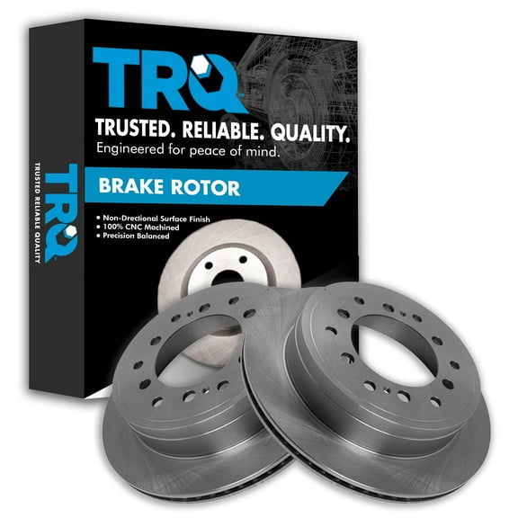 TRQ Rear Brake Rotors Set Vented Fits Select 2010-2022 Lexus GX460 Toyota 4Runner 2010-2014 FJ Cruiser