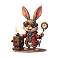 thumbnail image 3 of Steampunk Rabbit Steampunk Stickers, Waterproof Rabbit Steampunk Sticker for Water Bottle Laptop Phone Cases Planner Skateboard Luggage Helmet Party Favor Decor, Ideal for Adults Teens Teacher Rewards, 3 of 8