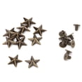 thumbnail image 1 of 10 remaches de estrella de metal con forma de estrella para bolsos, zapatos y decoración de cuero (bronce de 14 mm), 1 of 14