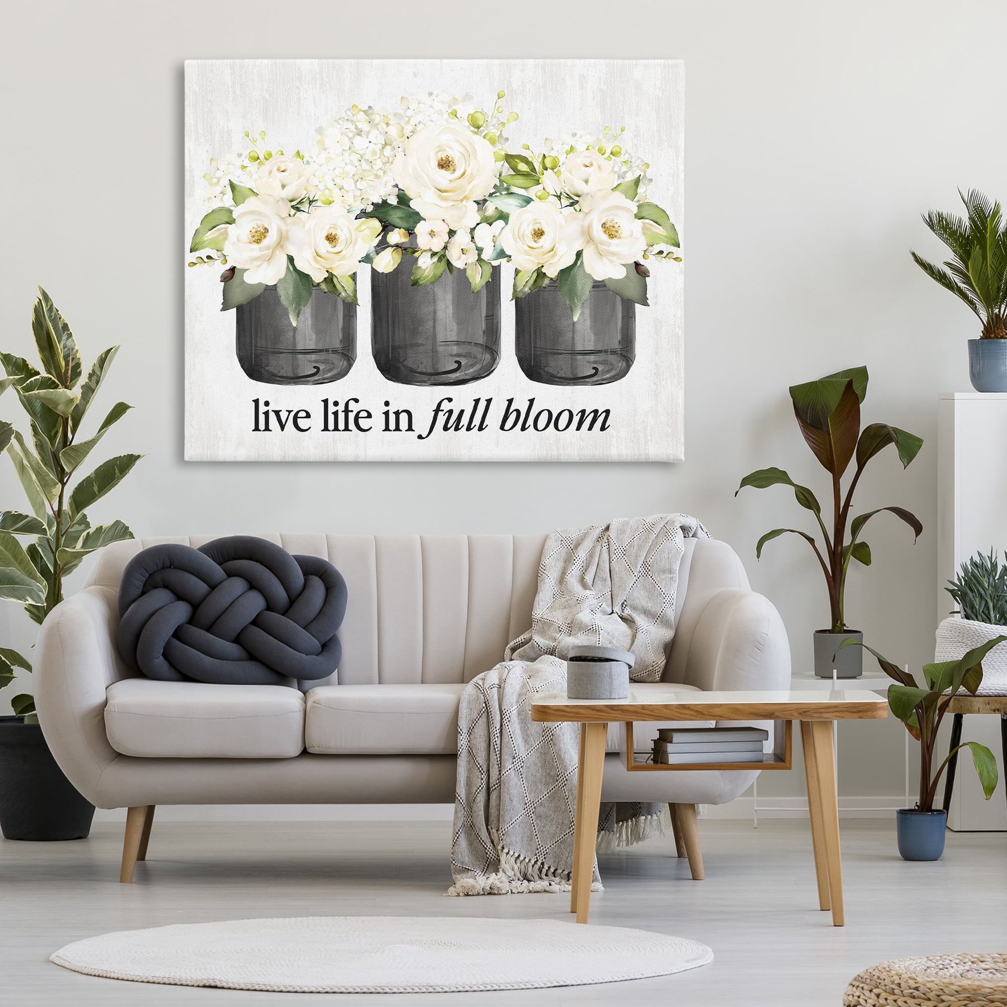 Stupell Industries Life In Full Bloom Botanical & Floral Painting Gallery Wrapped Canvas Art Print Wall Art, 48 x 36