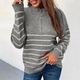 thumbnail image 2 of Vedolay Women's Pullover Casual Long Sleeve Knitted Sweaters Casual Simple V Neck Pullover Grey,M, 2 of 5