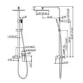 thumbnail image 5 of Exposed Pipe Shower System Set Combo, 3-Functional Exposed Shower Fixtures with Brass Valve, 5 of 5